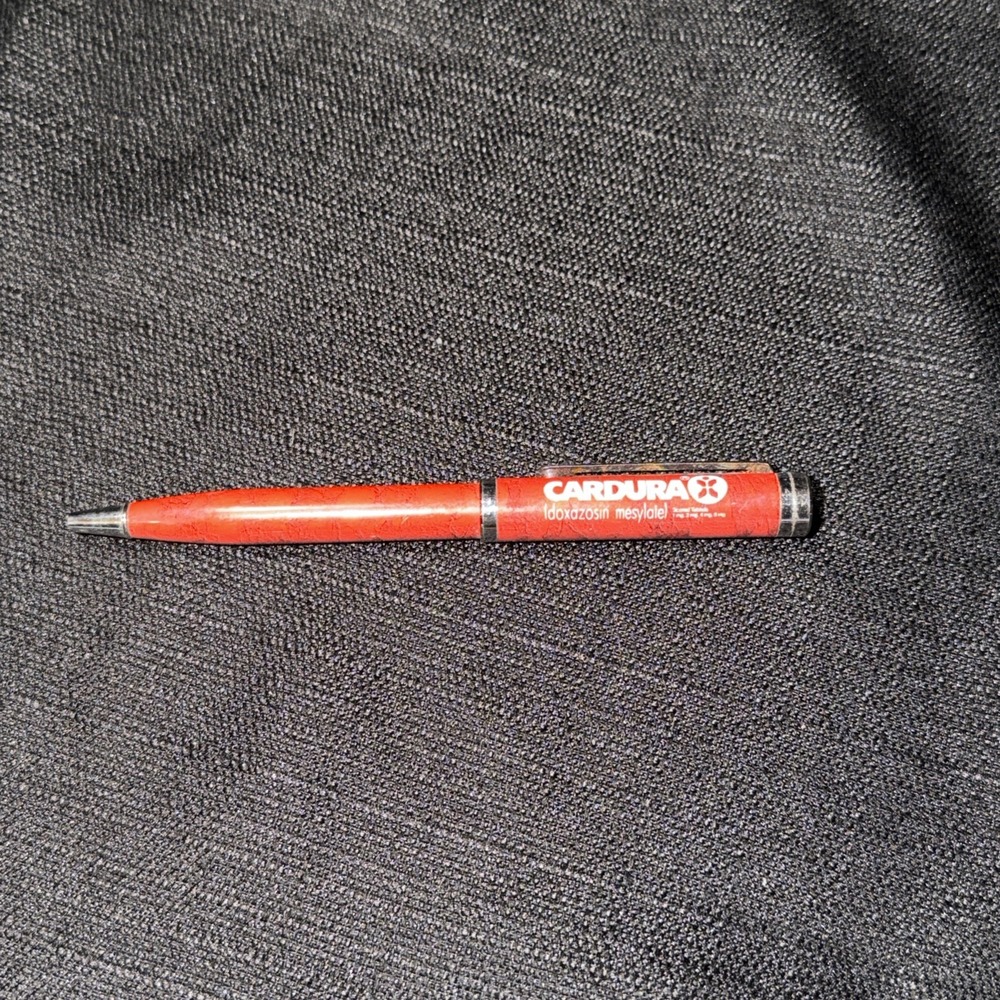 Cardura Heavy Metal  Pharmaceutical Drug Rep Pen Vintage - Writes!